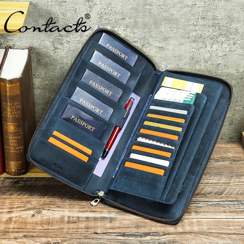 Обложка для паспорта CONTACT Держатель для карт Отсек для ручки Семейная дорожная сумка для паспорта