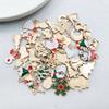 50Pcs Mixed Alloy Christmas Charms Handmade Jewelry Making Charms Pendant for Bracelet Necklace Earring DIY Christmas Clothes Sewing Bags Decoration