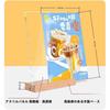 2 Pieces Clear Acrylic Stand, Wooden Base, Menu Stand, Plate Stand, Tabletop Display Label, POP Stand, Double-sided A4 Desktop Advertising Board