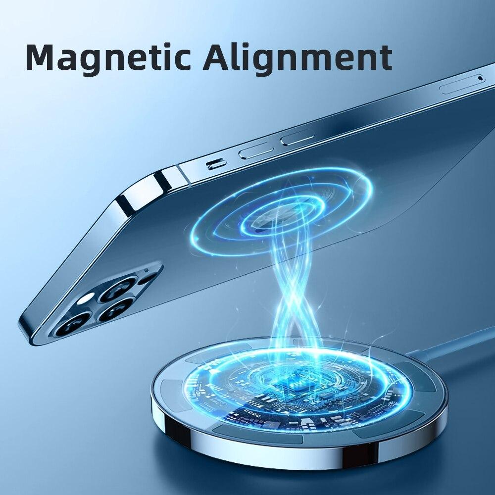 Essager Магнитное беспроводное зарядное устройство Qi 15 Вт для iPhone 12 Pro Max Mini Induction Fast Magic, адаптер беспроводной зарядной панели