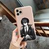 Anime Bungou Stray Dogs Phone Case for iPhone 14 11 12 13 Mini Pro Xs Max 8 7 6 6S Plus X XR Solid Candy Color Case
