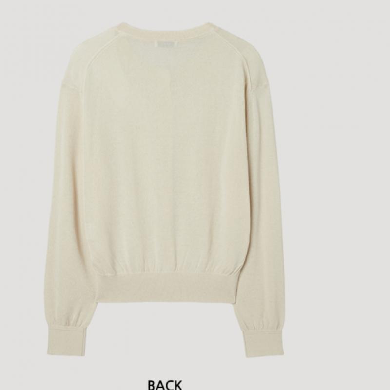 [shs Miss] Round Neck Knit Cardigan Sskcdp22510 Lb