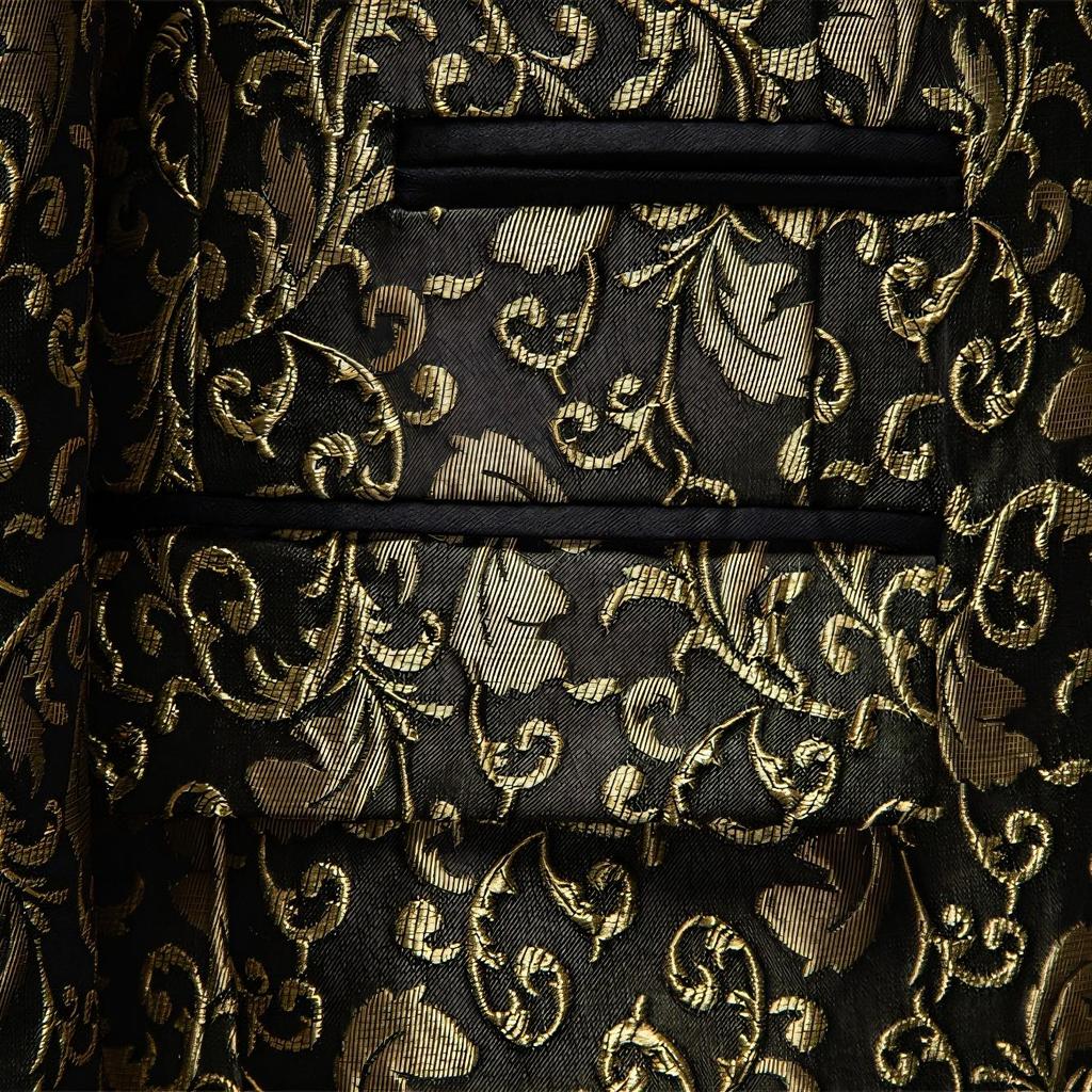 Мужские пиджаки жаккардовый костюм многоцветный тонкий выпускной свадебный сценический костюм