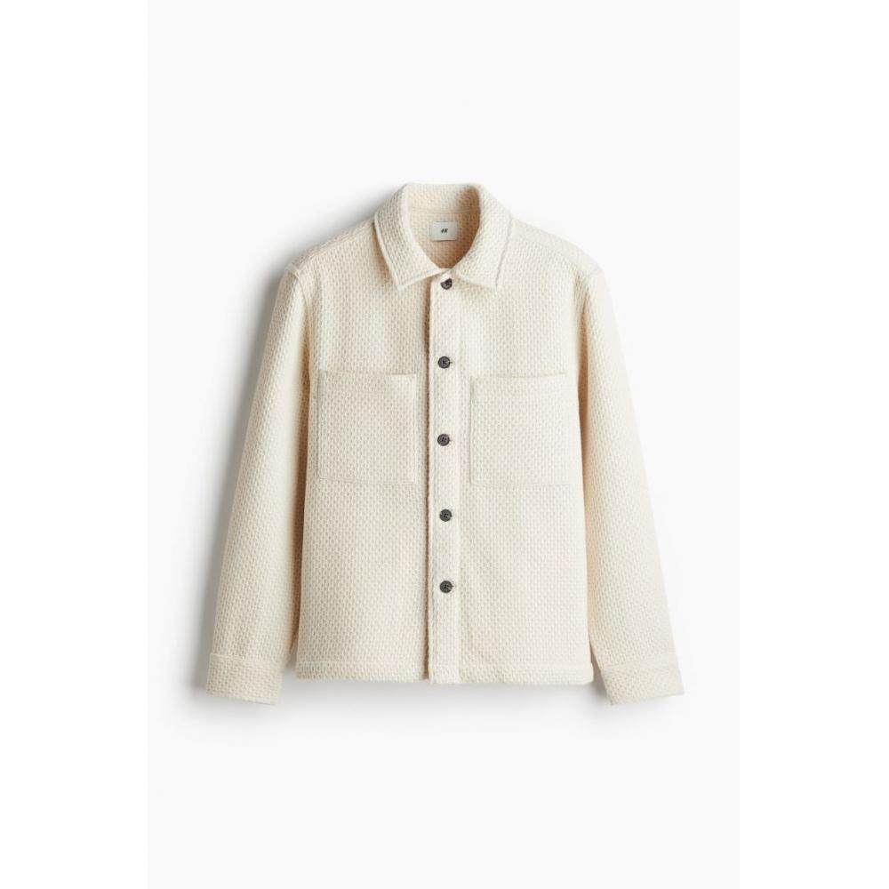 HM Regular Fit Waffle Texture oversHirt кремовый