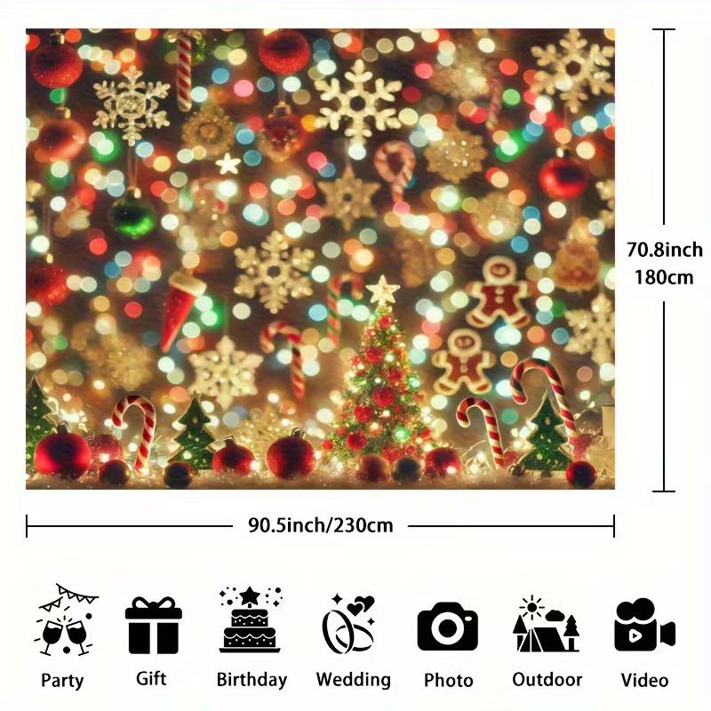 2D Colorful Christmas Bokeh Photography Background