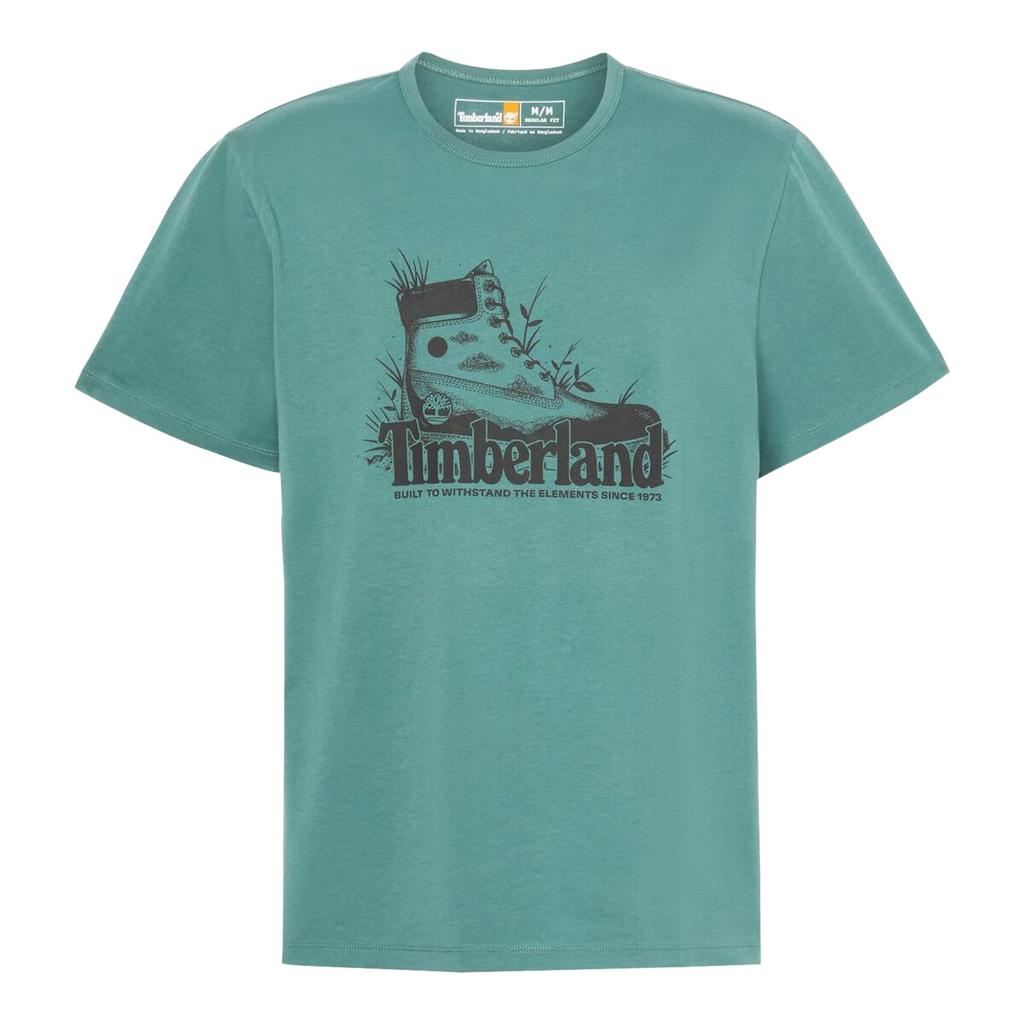 Timberland Men's Short Sleeve Boot Logo T-Shirt, Sea Pine, XL, TB0A2Q1HCL61