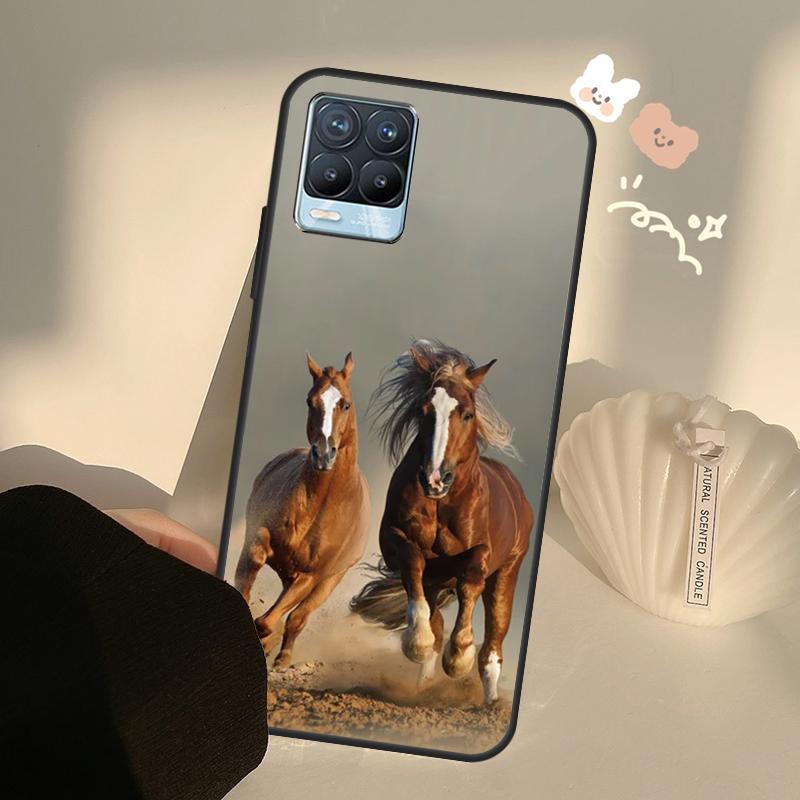 Чехол Horses Running For OnePlus 10 Pro 9 Pro 8T Nord2 9R для Realme GT 2 Pro 7 8 GT Neo2 9i 8i C21 Coque