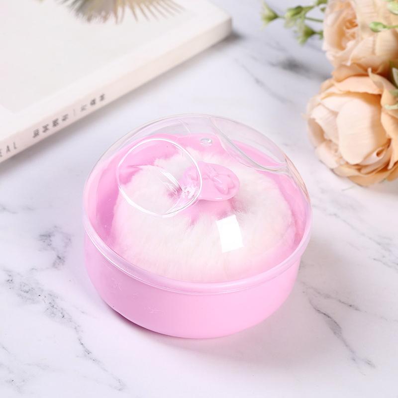 Сухая пудра-пуховка с коробкой Baby Soft Face Body Cosmetic Powder Puff Talcum Powder Sponge Box Case Case Container