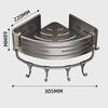 Shower Corner Shelf with Towel Bar Hook Space Aluminum athroom Shelf Without Drilling Shampoo Holder Bathroom Accessori