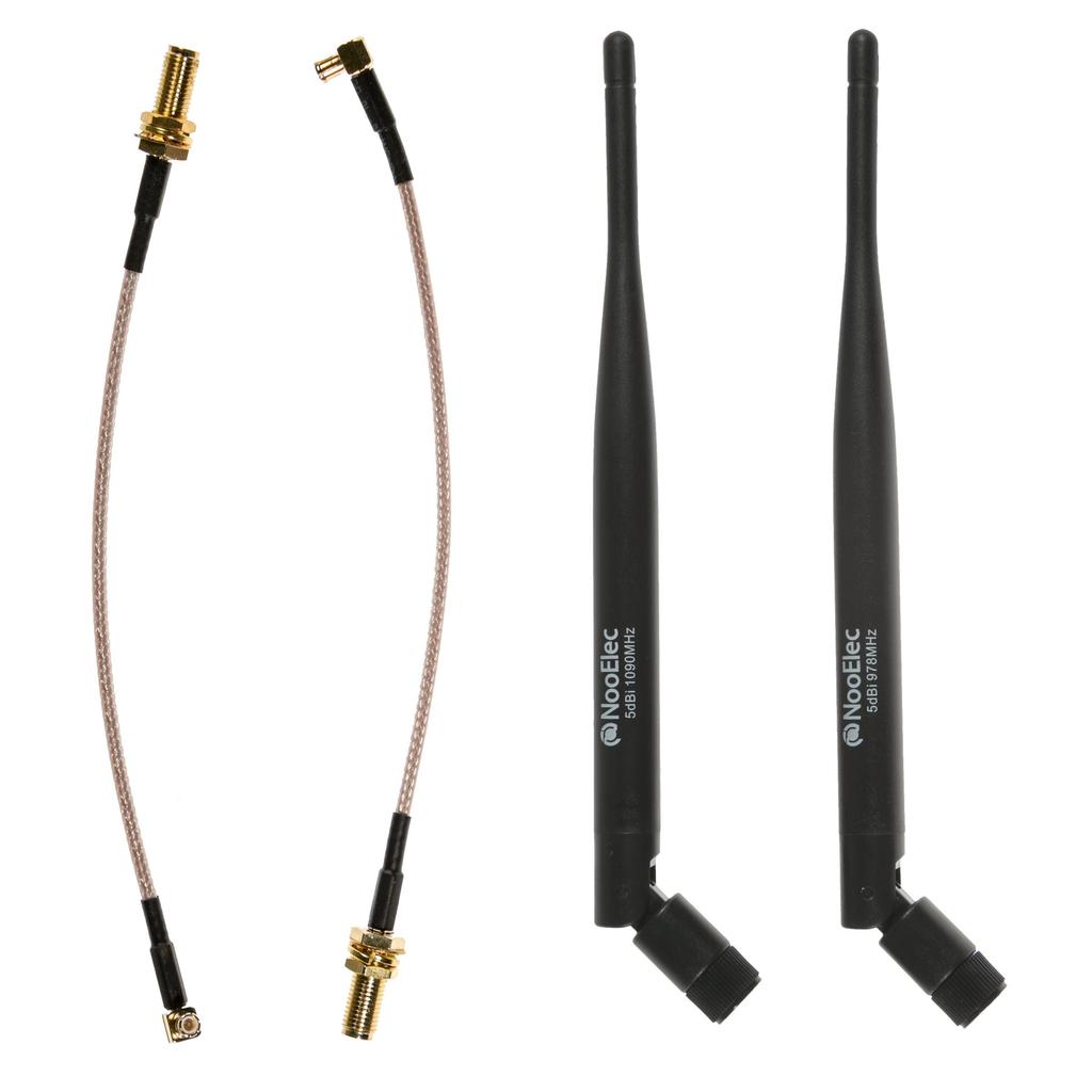NooElec ADS-B Discovery 5dBi (High Gain) Antenna Bundle - 1090MHz & 978MHz Antenna Bundle for SMA and MCX Connectivity Software-Defined Radios (SDRs)