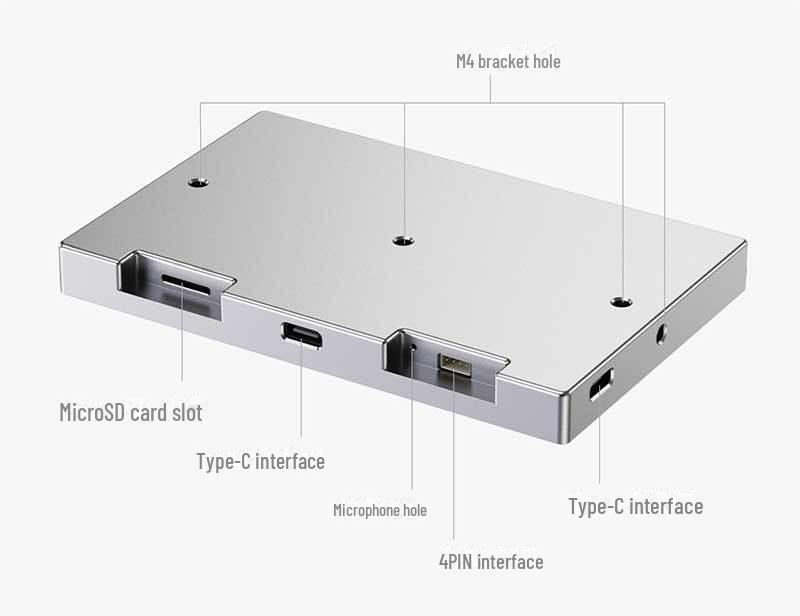 8-дюймовый RGB LCD USB-дополнительный экран со звукоснимателем, разрешение 1280x800