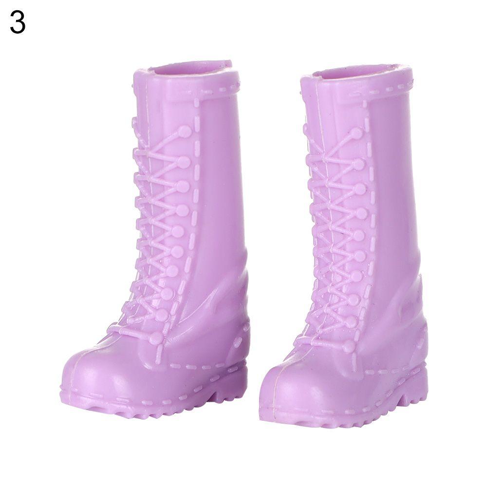 Plastic Female Fashion Doll Shoes Socks Accessories Long Knees Boots Hero Dolls Boot
