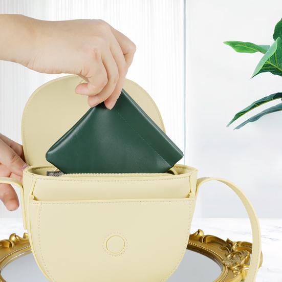 Косметичка мини из искусственной кожи на кнопке, водонепроницаемая самозакрывающаяся сумка-органайзер