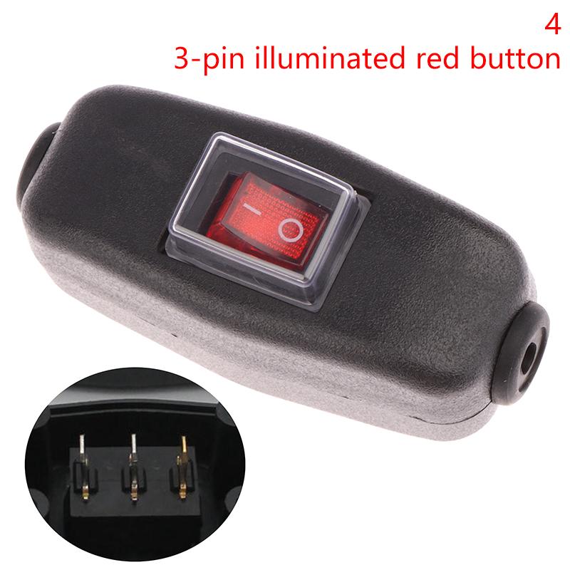 Инновационный и практичный водонепроницаемый и пыленепроницаемый AC250V 10A 2-контактный 3-контактный черный тип лодки Светодиодный индикатор включения/выключения Встроенный шнуровой переключатель