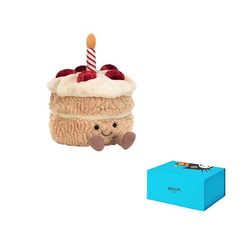 JELLYCAT Серия Fun Food Торт на День Рождения Веселая Кукла Плюшевая Кукла Высотой 16 см
