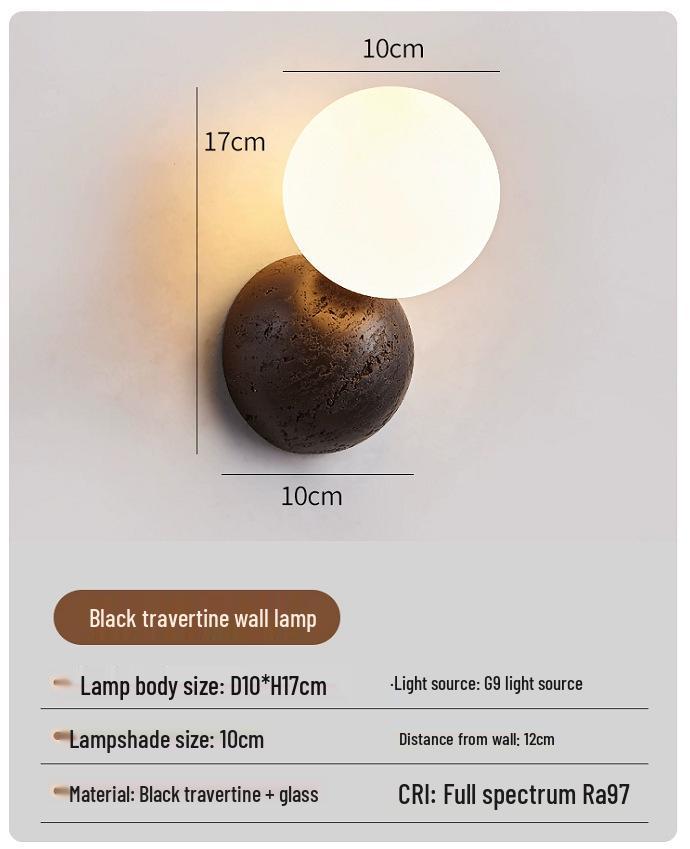 Настенный светильник Ваби-Саби в стиле середины века кремового цвета для спальни или гостиной