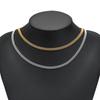 1 Meter Stainless Steel Gold Color Three Layer Beads Chains Beaded Necklaces Findings Bracelets DIY Jewelry Making Accessories