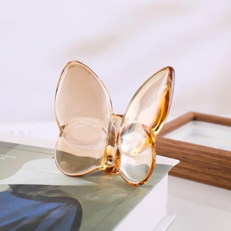 Креативное хрустальное украшение в виде бабочки для стола, миниатюрные фигурки, забавный подарок, оригинальные украшения, гостиная, рядом с диваном, эстетичный домашний декор, ремесло