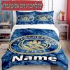 3pcs Duvet Cover Set (1*Duvet Cover + 2*Pillowcase, Without Core), Custom Name Manchester City FC Pattern Bedding Set, Home Bedroom Decor Gift