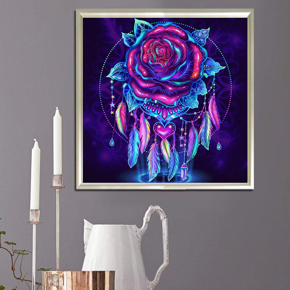 5D Diy алмазная живопись цветы и перья Алмазная вышивка полный набор аниме наборы для вышивки крестом домашний декор подарок ручной работы