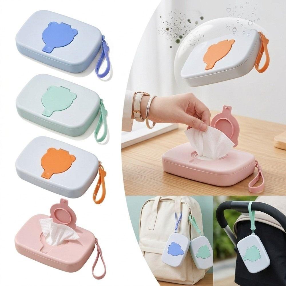 Flip Cover Portable Wipes Holder Hanging Rope Wet Wipes Container Travel Wet Tissue Case Travel