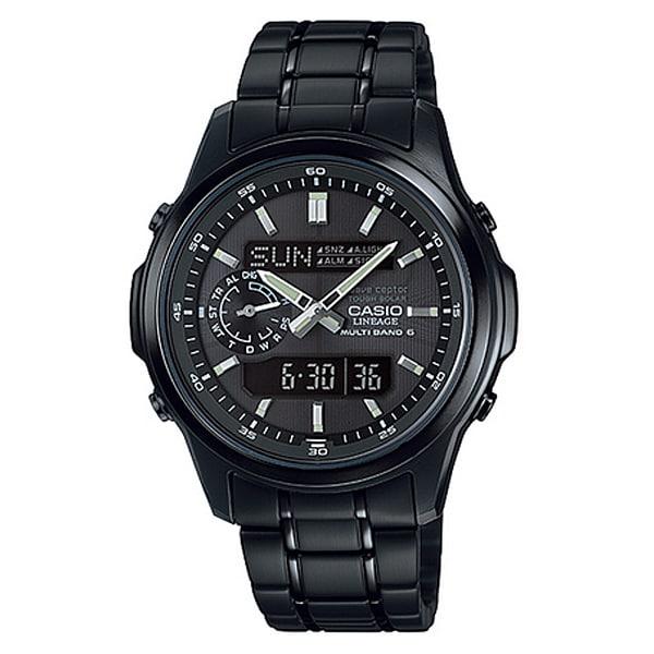Casio LINEAG Series Men's Solar Wrist Watch - Silver / Black LIW-120DEJ-7A2JF LIW-120DEJ-1A2JF LCW-M300D-1AJF 5-MOTOR LCW-M100TSE-1AJF