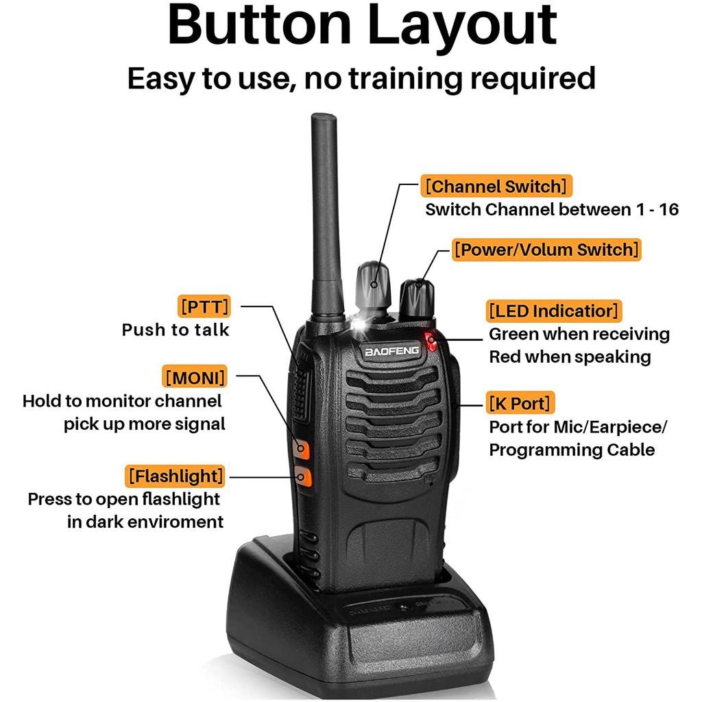Baofeng PMR 446MHz BF-88E Walkie Talkie