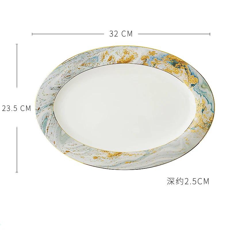 Креативная обеденная тарелка «Звездное небо», легкая роскошная ресторанная тарелка для десерта и салата, изысканная керамическая посуда, миска для супа