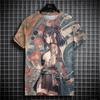 Летние мужские футболки с 3D-принтом, крутая футболка с рисунком самурая, трендовая повседневная уличная одежда в стиле Харадзюку, топы в стиле хип-хоп