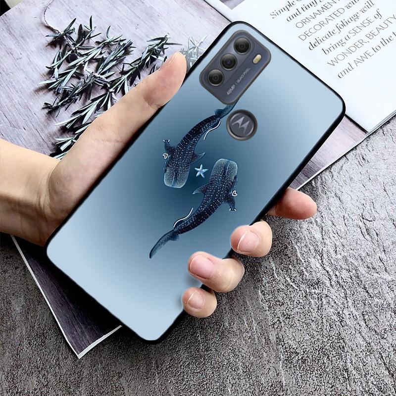 Чехол для телефона для Moto G86 G85 G75 G15 G05 G56 G72 G53 G54 G84 G60 G31 G32 G24 G 5G G Play Акула-кит