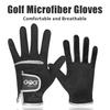 GOG Golf Gloves for Men Black Soft Fabric Breathable Outdoor Sports Golf Ball Glove Left Hand Right Hand Non Slip 1pcs