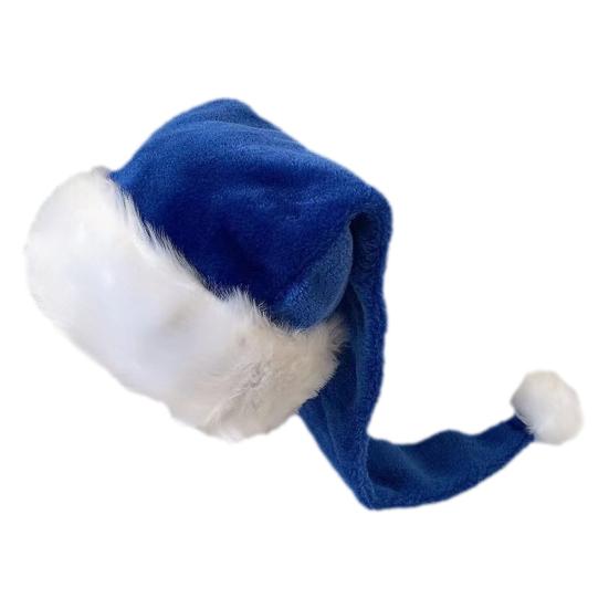 Santa Hat for Adults Unisex Velvet Comfort Extra Thicken Xmas Hat Christmas New Year Festive Party Decorative Holiday Hat