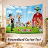 Custom Name Text Tapestry,La Granja de Zenón Boho Wall Hanging, Decorative Backdrop Tapestry For Room