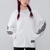 adidas Куртка с капюшоном для бега с тремя полосками, женская, белая H57293