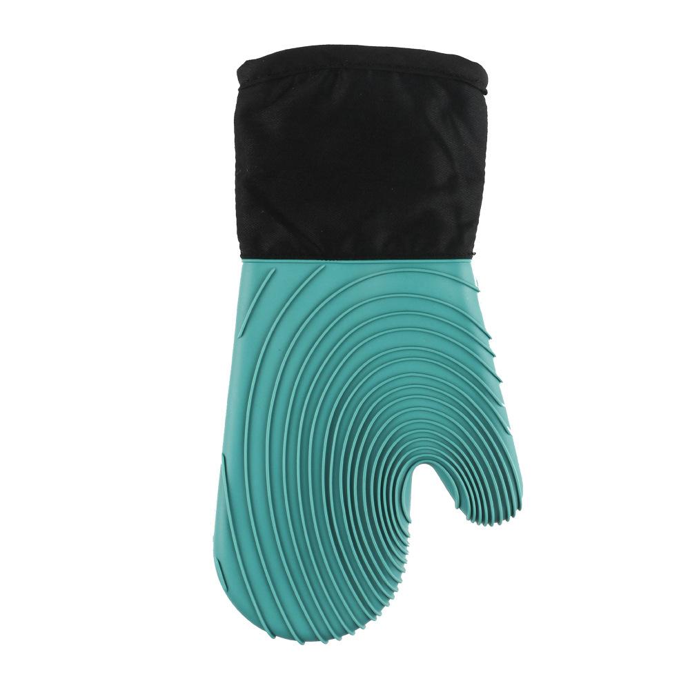 Silicone Cotton Cloth Thermal Insulation Gloves Microwave Oven Anti-scalding Kitchen High Temperature Resistant Thickened Baking Gloves