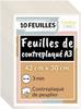 Panneau En Contreplaqué - Creative Deco - A3 - 10 Pièces - 420 X 300 Mm - Antidérapant Extérieur