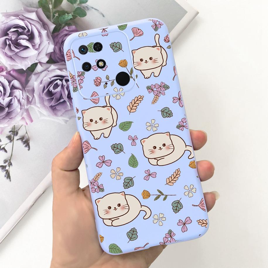 Чехол для Redmi 10C Чехол для Xiaomi Redmi 10 Power Модный Цветочный Тонкий Мягкий Силиконовый Чехлы для Телефона Для Xiaomi Redmi 10C 10 C Funda