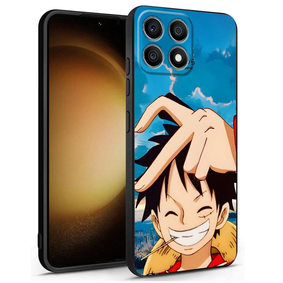 Чехол для Honor 200 400 Lite 8X X9a X7 90 X5b X8 X6 70 Magic5Lite Черный Мягкий Чехол для Телефона Одна Часть Луффи Боа Хэнкок