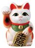 11 X 10 X 16 Cm Oval Size Right Brings Tokoname Made In Japan Ale-net Maneki-neko (Lucky Cat) - (H) - White, Cat, 5, Handed, Money, Ceramic, Ware,