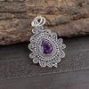 African Amethyst Pendant, 925 Solid Sterling Silver Gemstone Jewelry, Handmade Pendant, For Thanksgiving Gift
