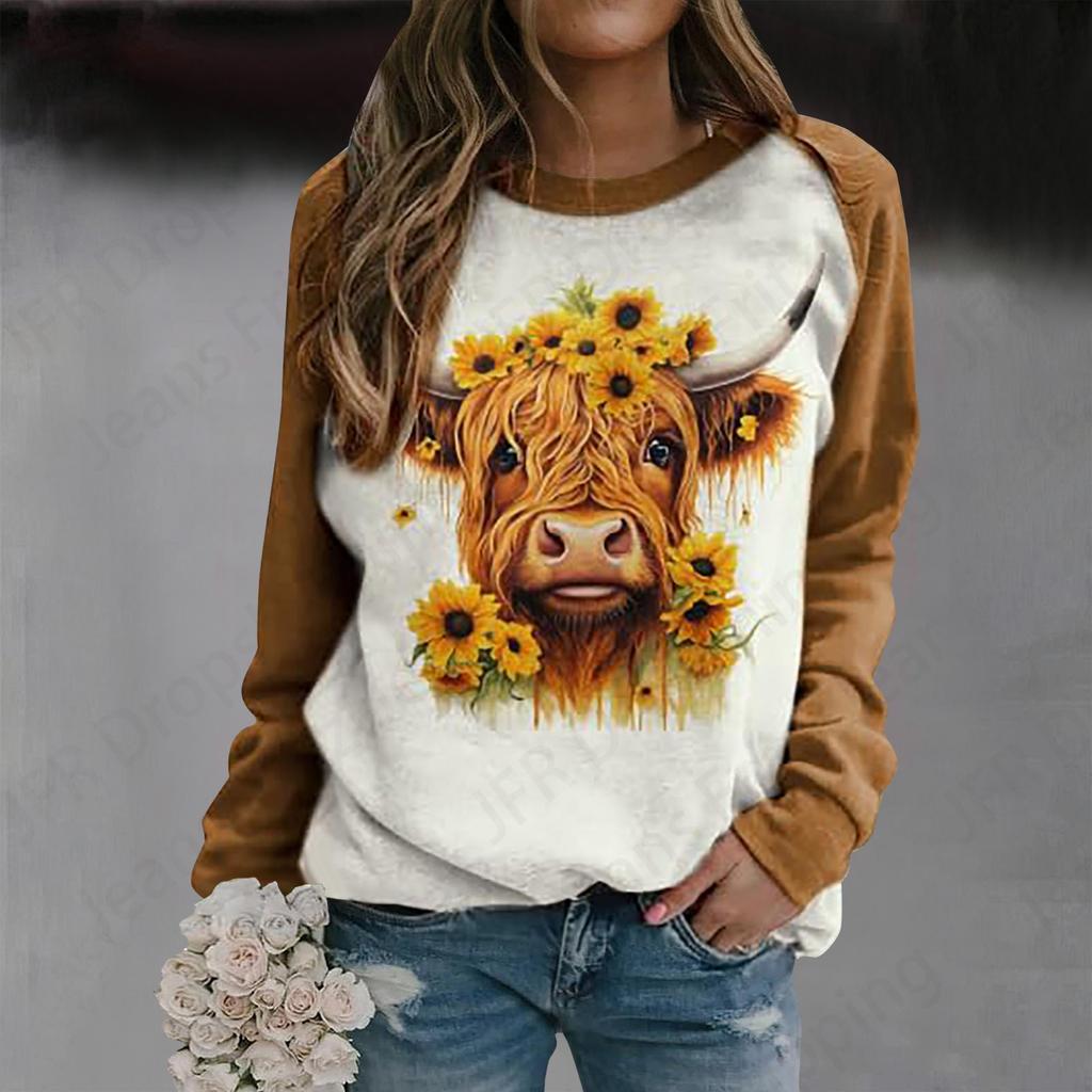 Animal Cow 3d Print Hoodies Women Fashion Hoodie Crewneck Animal Sweatshirt Harajuku Kawaii Coats Women Sweats Girl Clothes