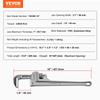 VEVOR Pipe Wrench, 18" Aluminum Straight Pipe Wrench, Adjustable Plumbing Wrench, with High Strength Jaw and Ergonomic Handle, Easy to Carry