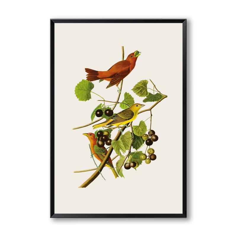 Элегантная поэзия птица на дереве, современная простая скандинавская картина на холсте формата А4, художественный принт, постер, настенные картины, украшение для спальни, дома