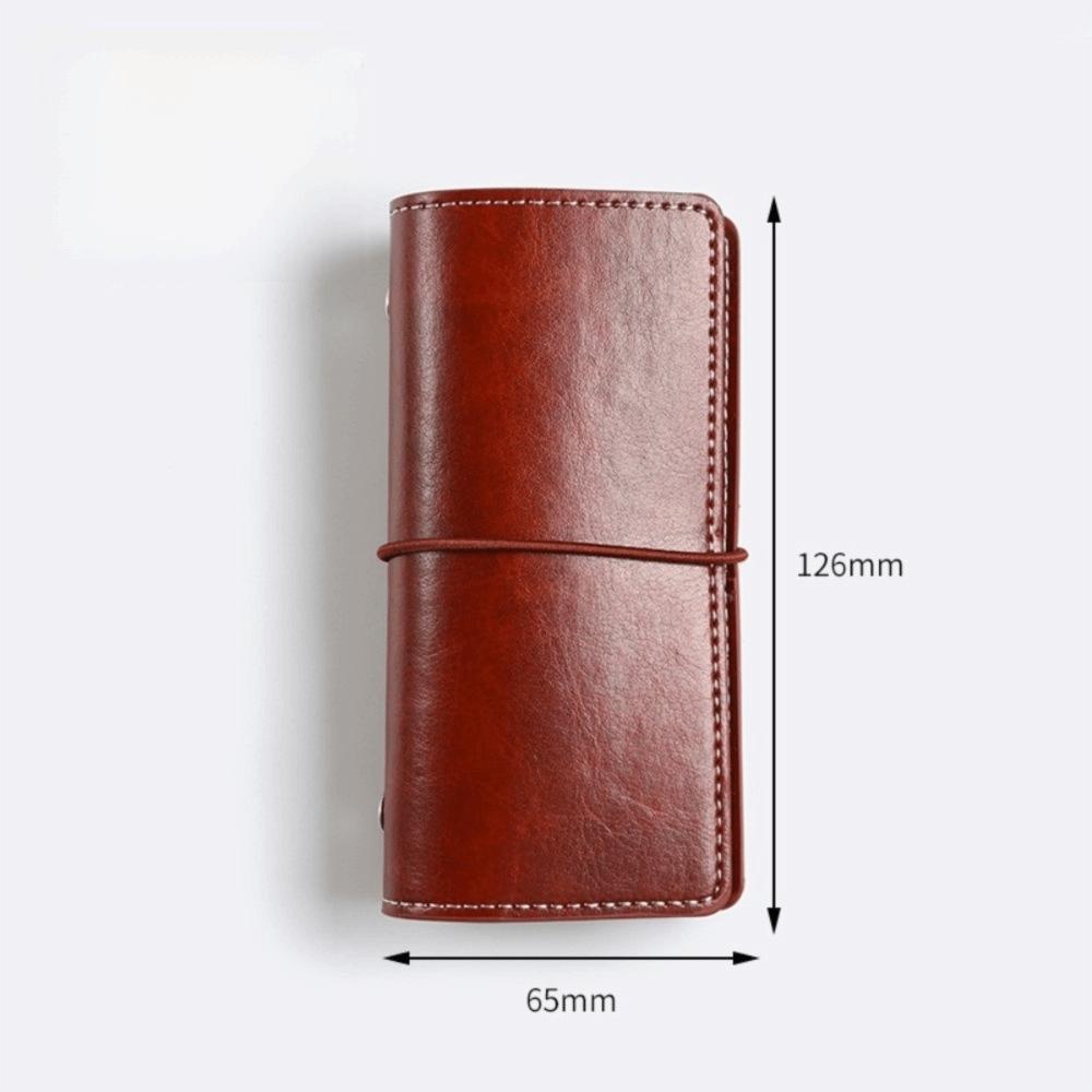 Portable Ring Binder Notebook PU Leather Metal Ring Binder Refillable Pocket Notebook Journaling