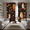 2 Pieces of HD Owl Decorative Curtain On the Tree At Night Black Tie Digital Printed Curtain Home Decoration Style Decoration Li