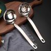 Soup Ladle Metal SUS304 Stainless Steel Ladles Spoon And Slotted Colander Spoon Set Small Soup Ladle With Holes Strainer Scoop Ladles