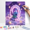 Disney Набор для рисования маслом «Стич спит на небе», набор для рисования своими руками, домашнее настенное украшение, уютный декор спальни «Звездная ночь»