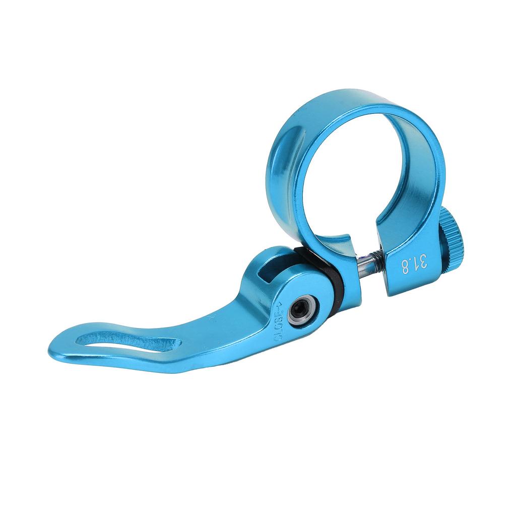 Bike Seats Post Clamp Corrosion Resistant Durable Aluminum Alloy Seats Tube Clip for BicycleBlue