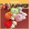 Cartoon Playful Animal Plush Keychain With Vibrant Fruit Stretch Style Kids For