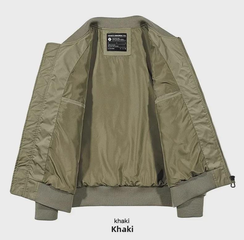 Мужская куртка пилота ВВС - повседневная бейсбольная майка армейского зеленого цвета, рабочая куртка весна/осень